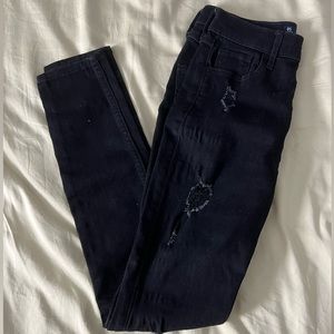 HOLLISTER high rise black super skinny jeans